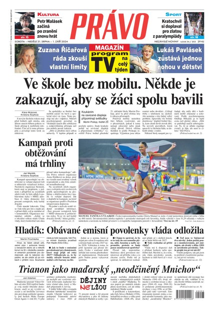 Deník Právo - 31.8.2024