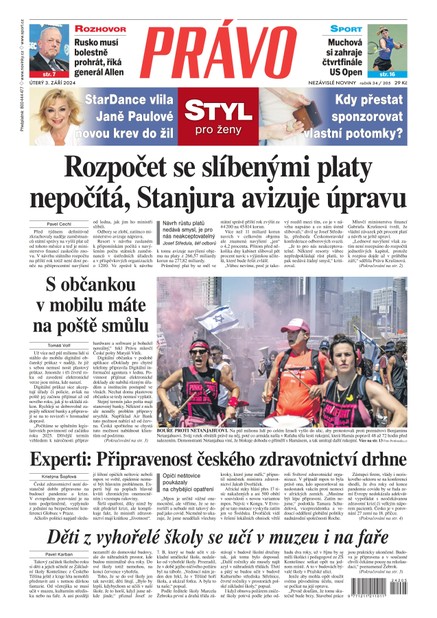 Deník Právo - 3.9.2024