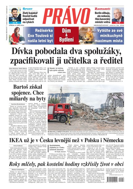 Deník Právo - 4.9.2024