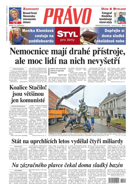 Deník Právo - 10.9.2024