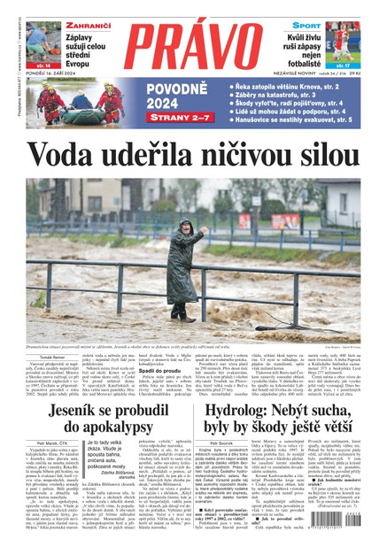 Deník Právo - 16.9.2024