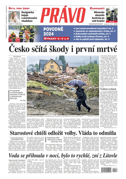 Deník Právo - 17.9.2024