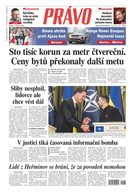 Deník Právo - 4.10.2024