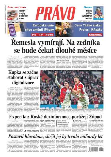 Deník Právo - 7.10.2024