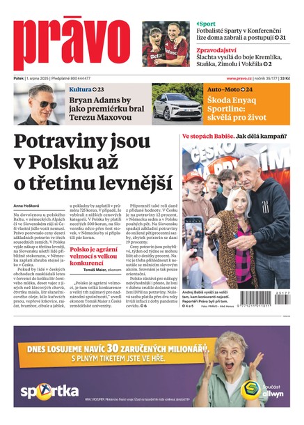 Deník Právo - 1.8.2025