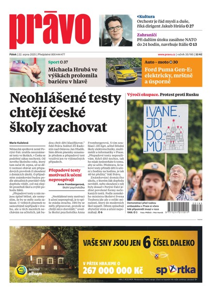 Deník Právo - 22.8.2025