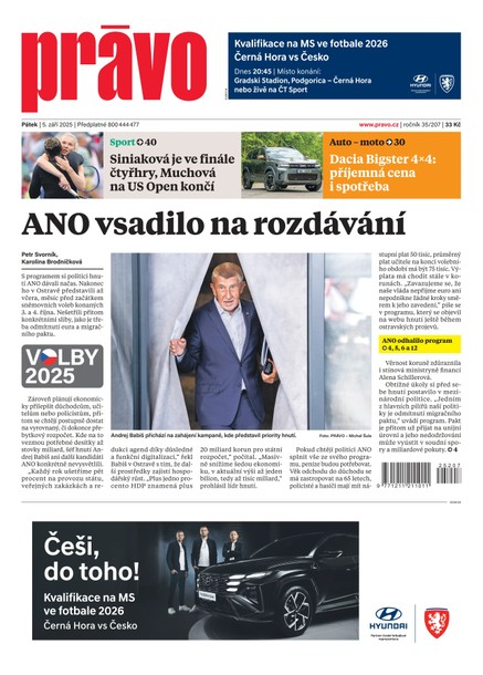 Deník Právo - 5.9.2025