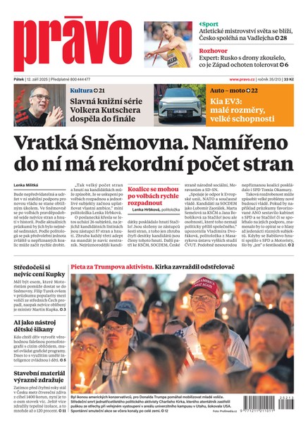 Deník Právo - 12.9.2025