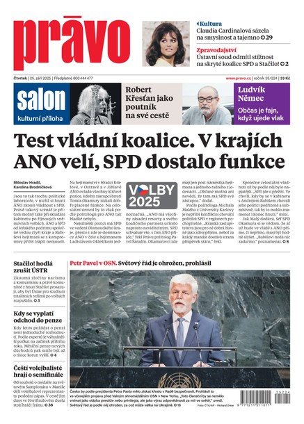 Deník Právo - 25.9.2025