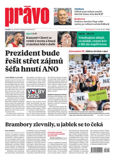 Deník Právo - 29.9.2025