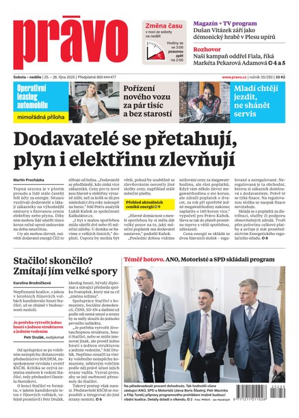 Deník Právo - 25.10.2025