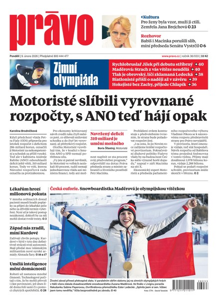 Deník Právo - 9.2.2026