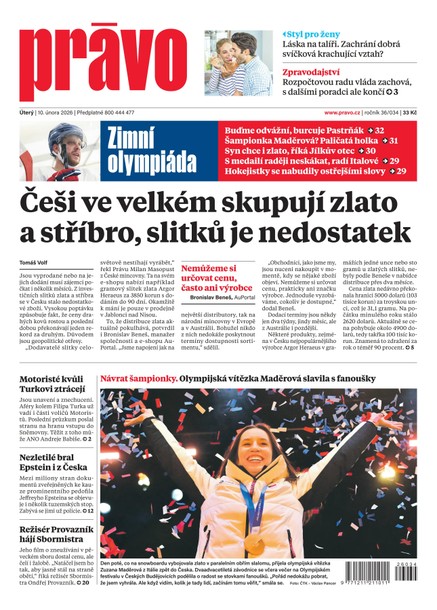 Deník Právo - 10.2.2026
