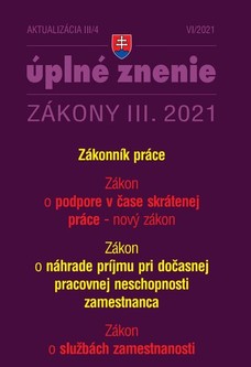 Aktualizácia III/4 2021 - Kurzarbeit a Zákonník práce