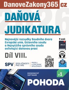 Daňová judikatura (VIII.)